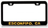 ESCONDIDO, CA USA Canada Steel License Plate Frame Tag Holder Black